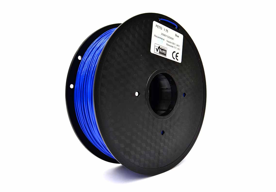 eSUN 3D Filamento PETG azul de 1,75 mm, 1 kg (2,2 lb), filamento PETG para  impresora 3D, 1,75 mm, azul semitransparente